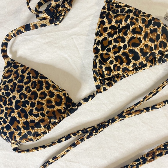 Animal Print Triangle Bikini Top - Picture 3 of 6